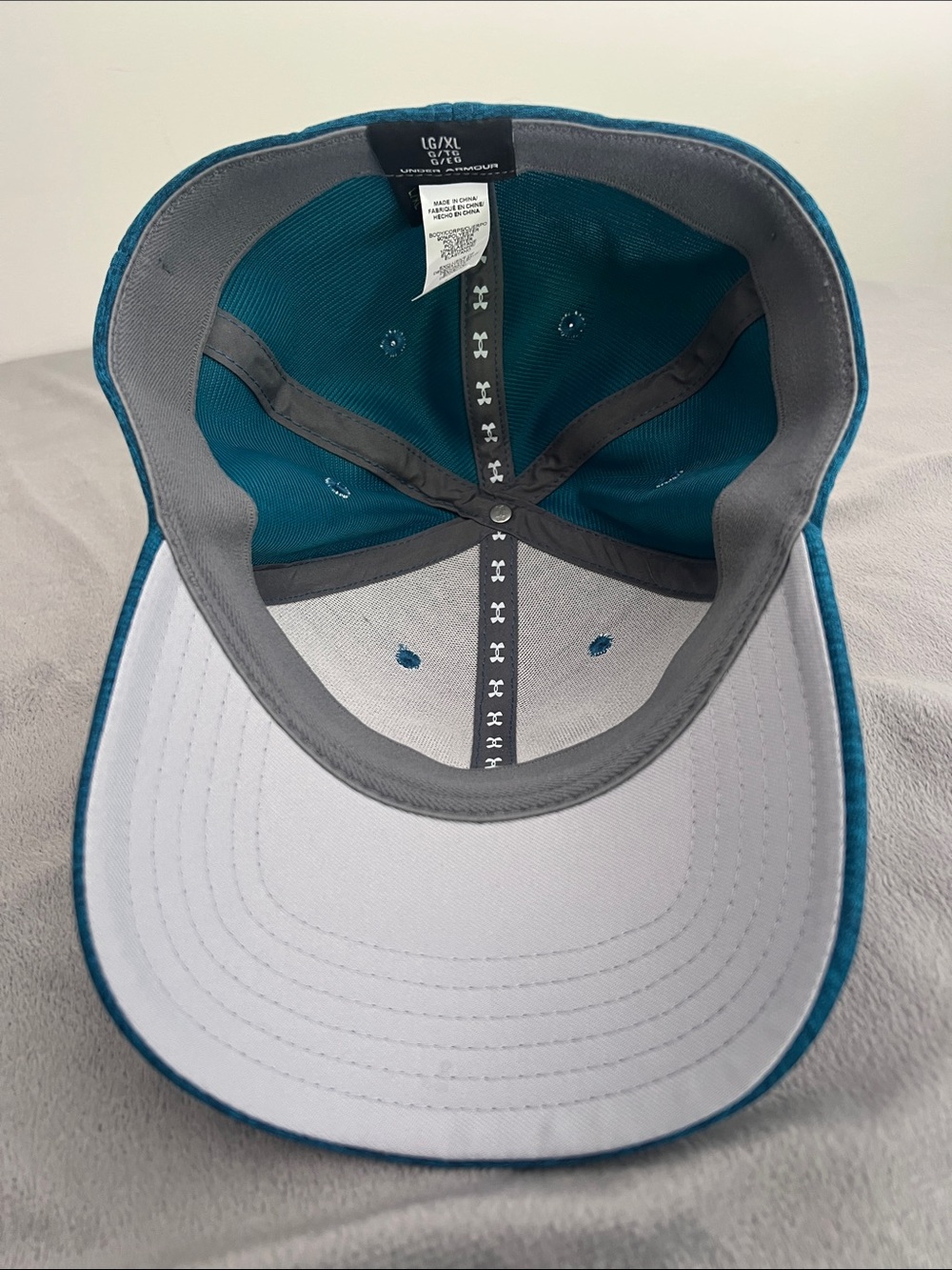 Under Armour Mens Blitzing 3.0 Teal Heather Stretch Fit Hat LG/XL - Picture 5 of 9